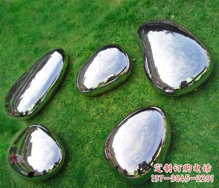 甘肃简约而优雅的镜面不锈钢水滴雕塑