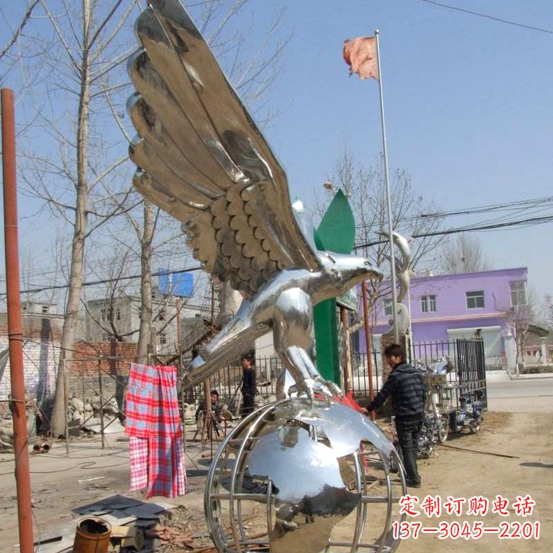 甘肃镜面老鹰不锈钢雕塑