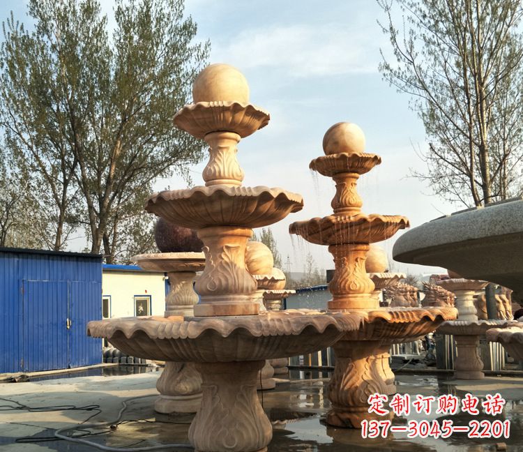 甘肃古典九龙喷泉雕塑,可观赏九龙戏珠石