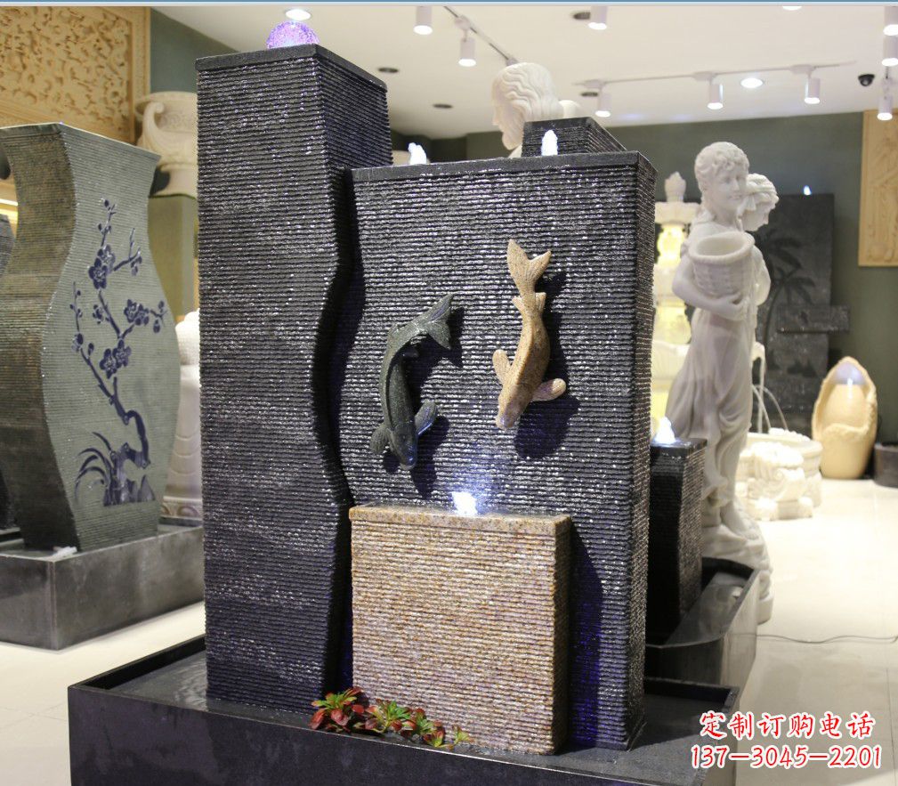 甘肃九龙太子石雕喷泉——精巧绝伦的喷泉雕塑