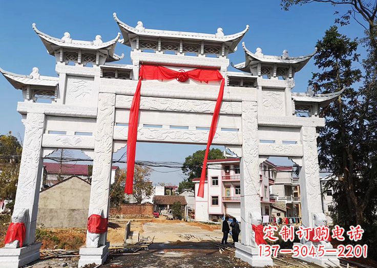 甘肃九襄石雕牌坊：专业定制精美牌坊雕塑