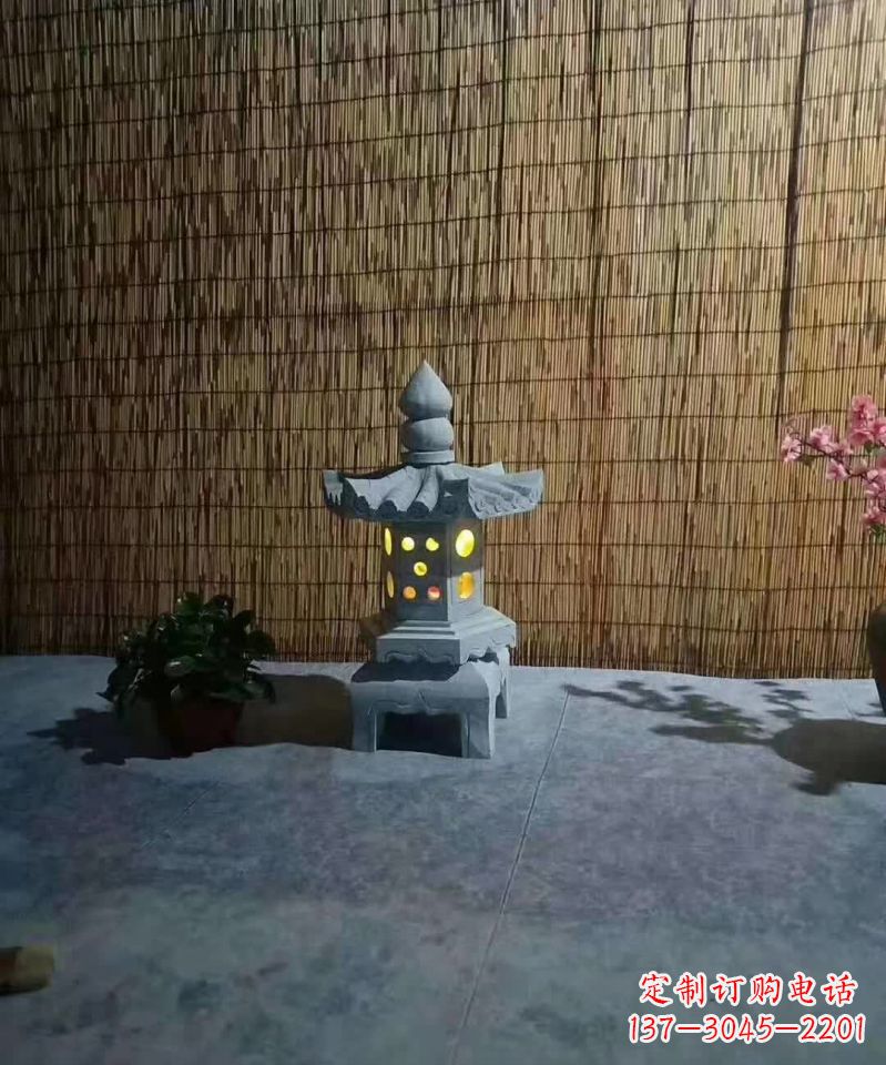 甘肃酒店石灯雕塑
