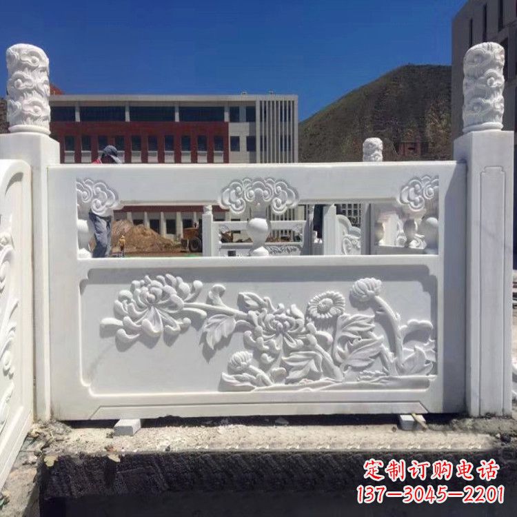 甘肃菊花石雕栏板