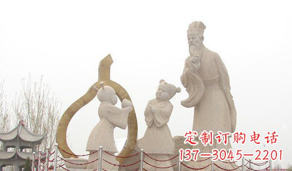 甘肃全新手工制作的孔融让梨石雕