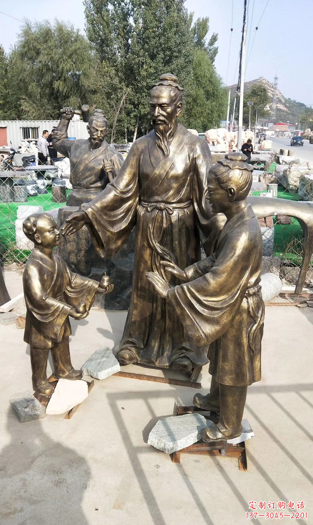 甘肃孔融让梨人物雕塑,传承名家之美