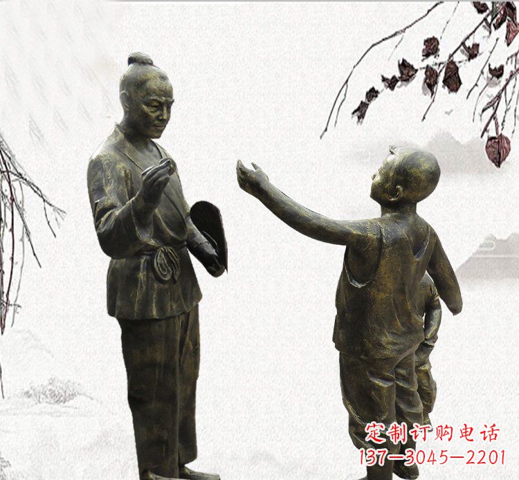 甘肃孔融让梨铜雕,专业定制高品质
