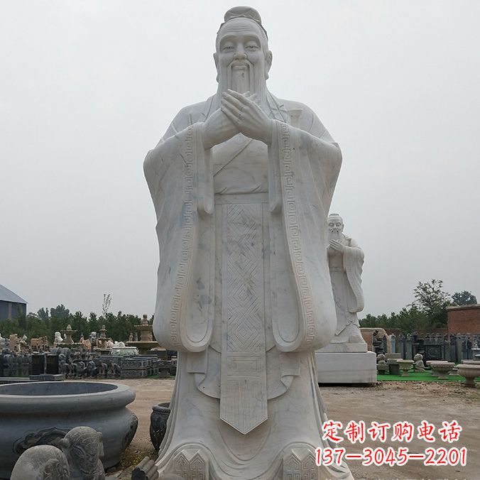 甘肃传承自然美学,济南中领雕塑青铜孔子雕塑