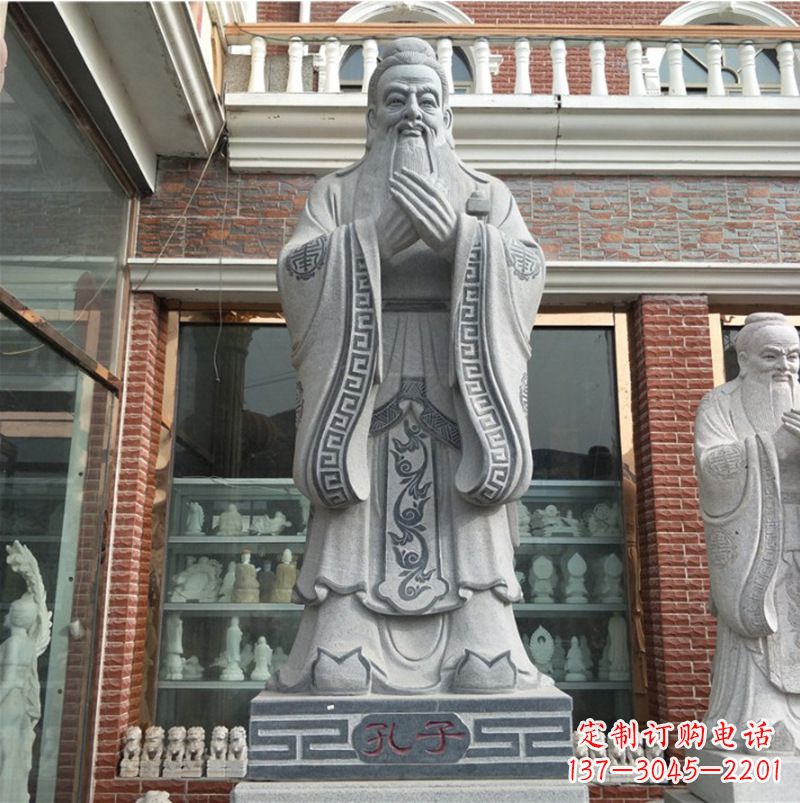 甘肃传承历史的伟大孔子雕塑