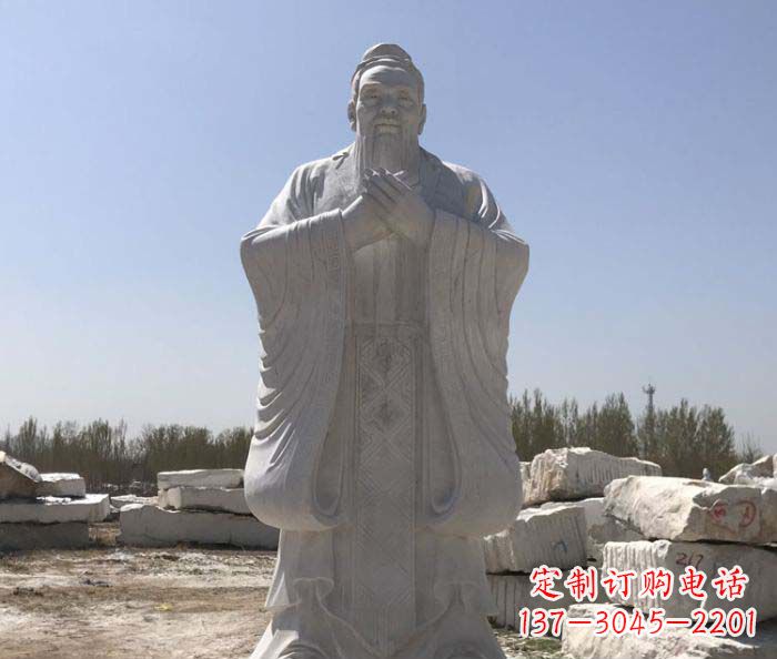 甘肃孔子古代名人石雕 (3)