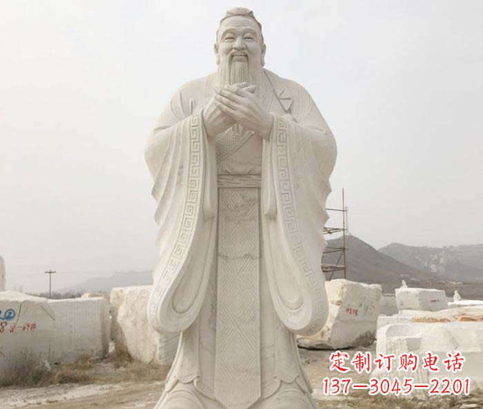 甘肃以孔子崇高形象设计独一无二的雕塑