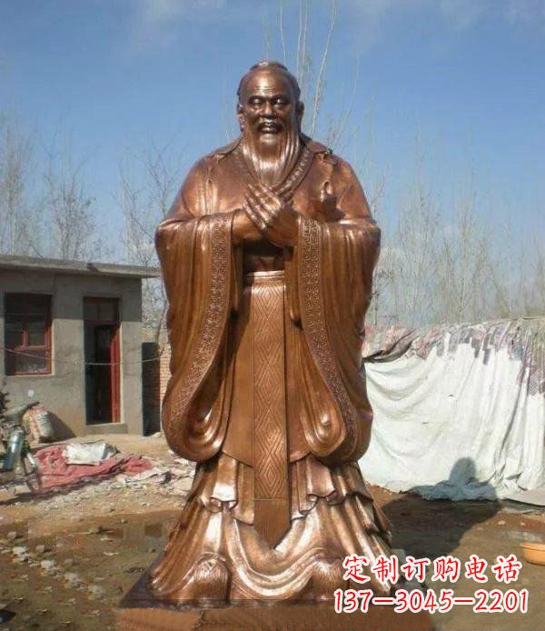 甘肃孔子古代名人铜雕