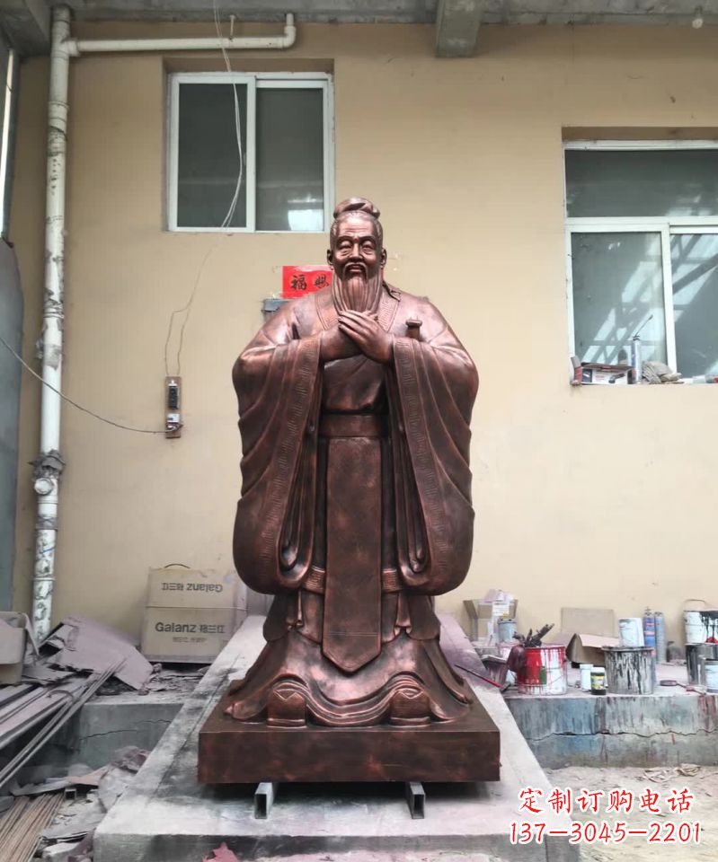 甘肃孔子名人雕塑