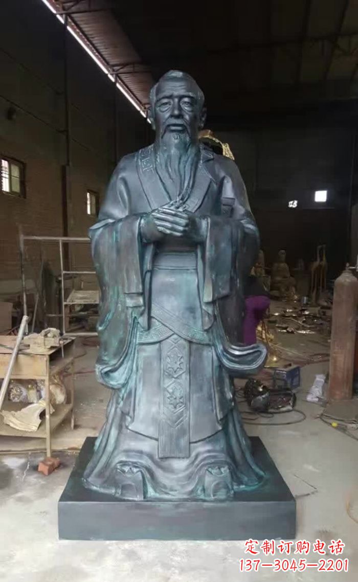 甘肃孔子青铜雕塑 (3)