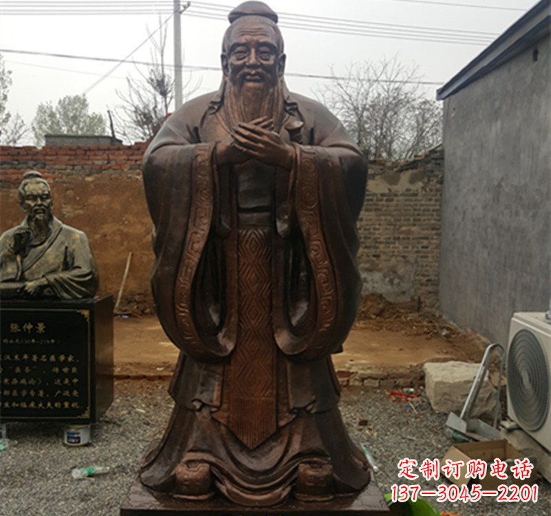 甘肃体现传统文化魅力精美孔子雕塑