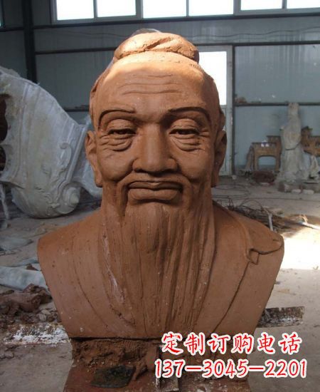 甘肃孔子铜雕像泥塑
