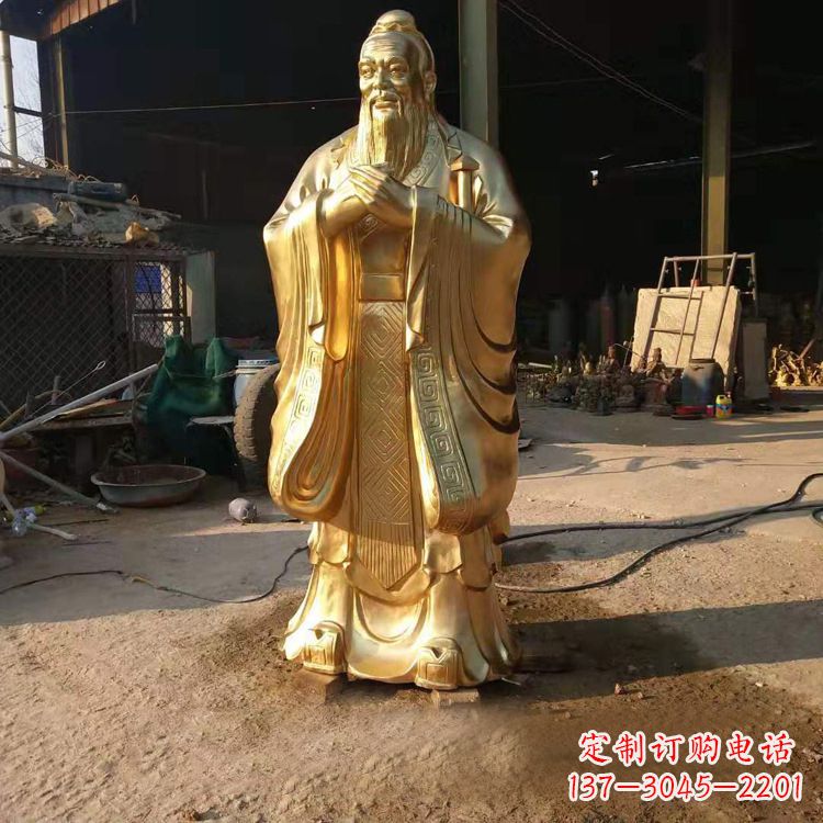 甘肃以孔子为精髓的青铜雕塑