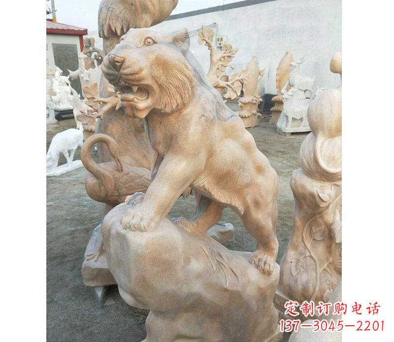 甘肃高端石雕老虎,让你的公园里更加精彩