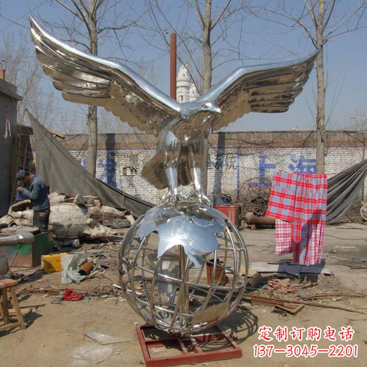 甘肃复古经典不锈钢地球雕塑