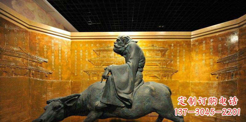 甘肃精美老子骑牛铜雕,领略古代文化魅力