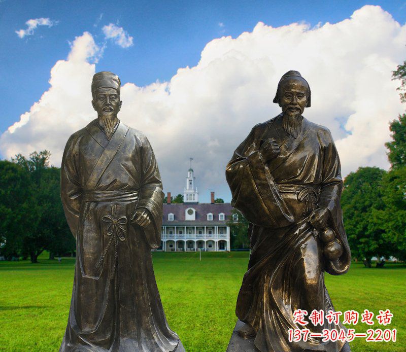甘肃传承古代名人——华佗雕塑