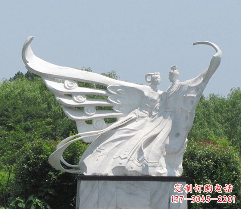 甘肃中领雕塑定制经典梁山伯与祝英台雕塑
