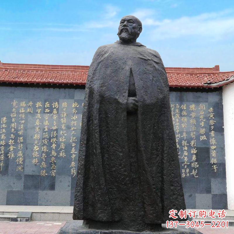 甘肃精美手工雕刻林则徐铜雕像
