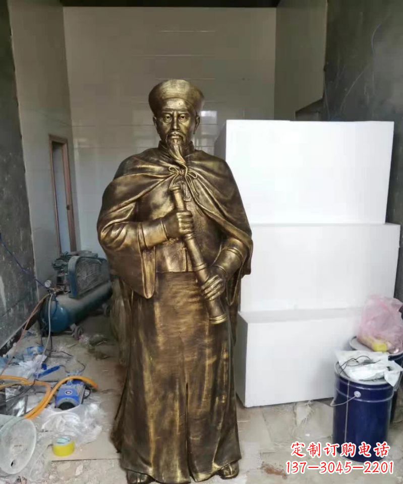 甘肃荣耀中国历史人物——林则徐铜雕