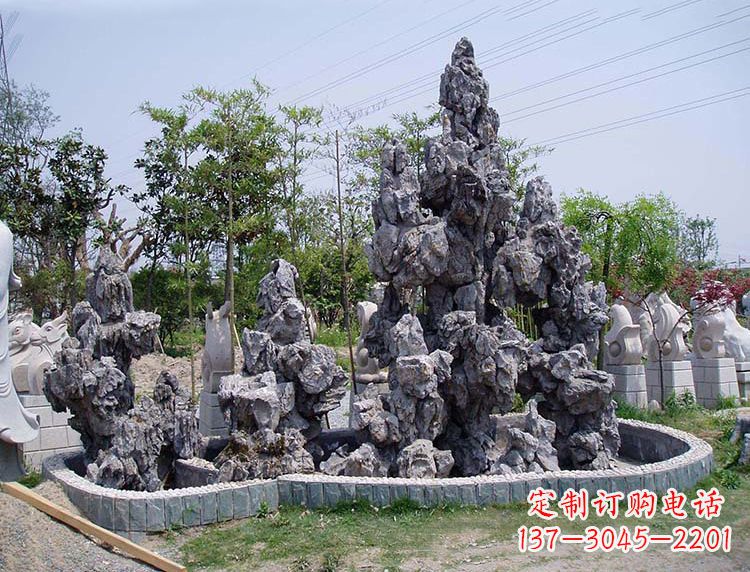 甘肃用心雕刻,灵璧石奇石假山雕塑