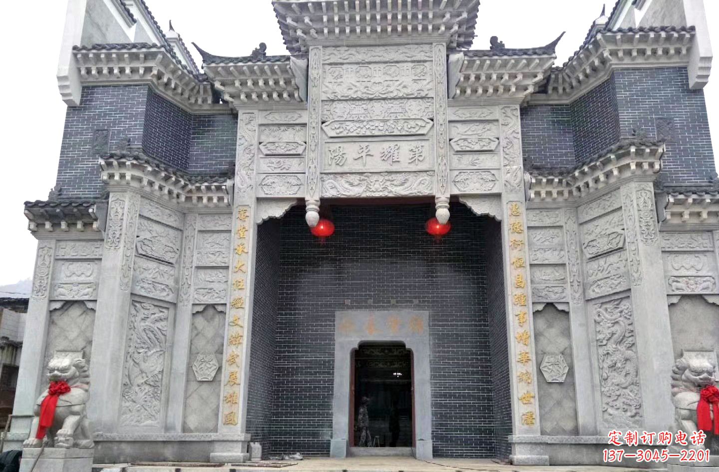 甘肃陵园石雕牌坊|精湛的雕塑工艺