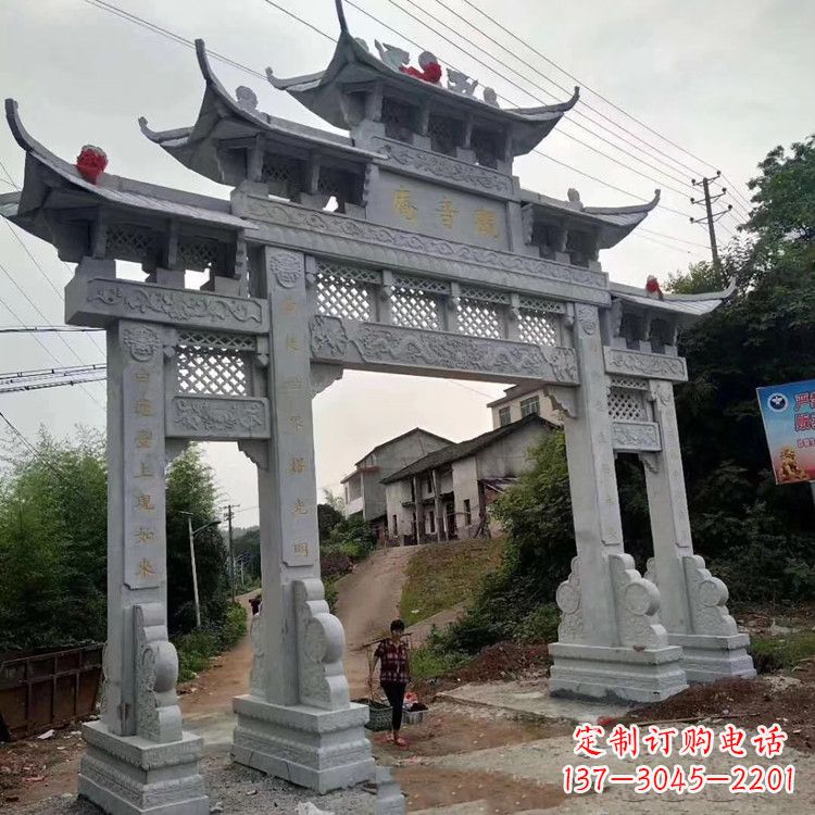 甘肃领雕塑-专业的石牌坊雕塑定制