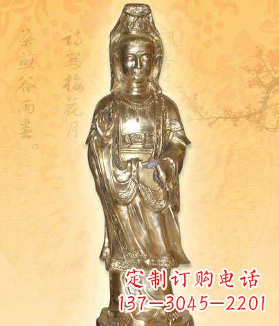 甘肃鎏金观世音菩萨雕塑,让你神马都不愁