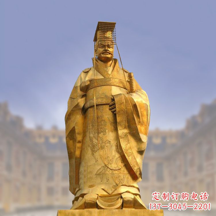 甘肃秦始皇铜雕塑,传承历史荣耀
