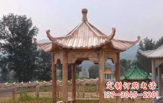 甘肃营造古朴悠然的凉亭石雕