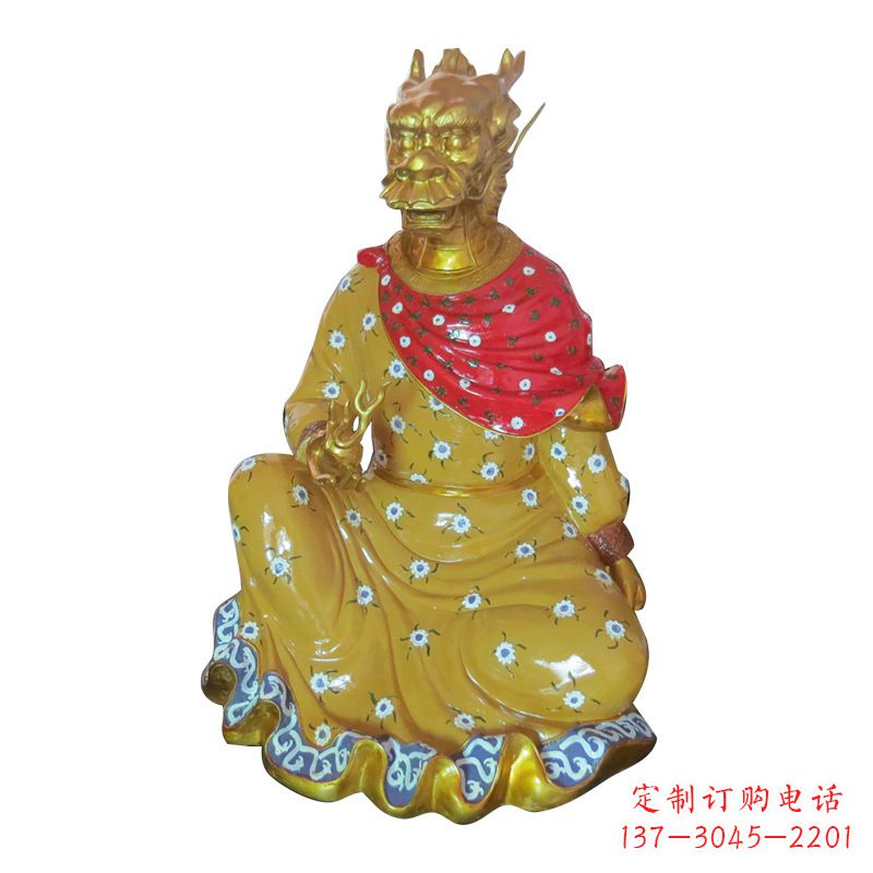甘肃龙-玻璃钢彩绘生肖雕塑