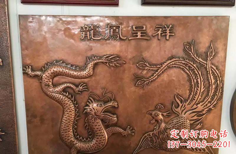 甘肃中领雕塑|传统铜雕龙凤精美雕塑