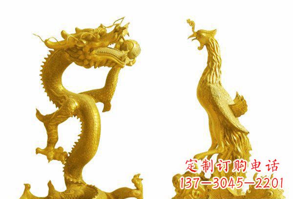 甘肃龙凤呈祥神兽铜雕