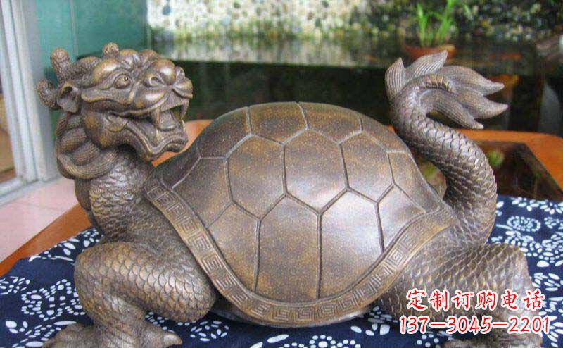 甘肃龙龟古代神兽铜雕