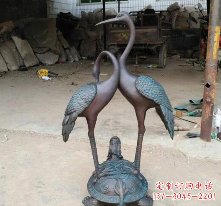 甘肃龙龟仙鹤铜雕——传承传统,增添福气