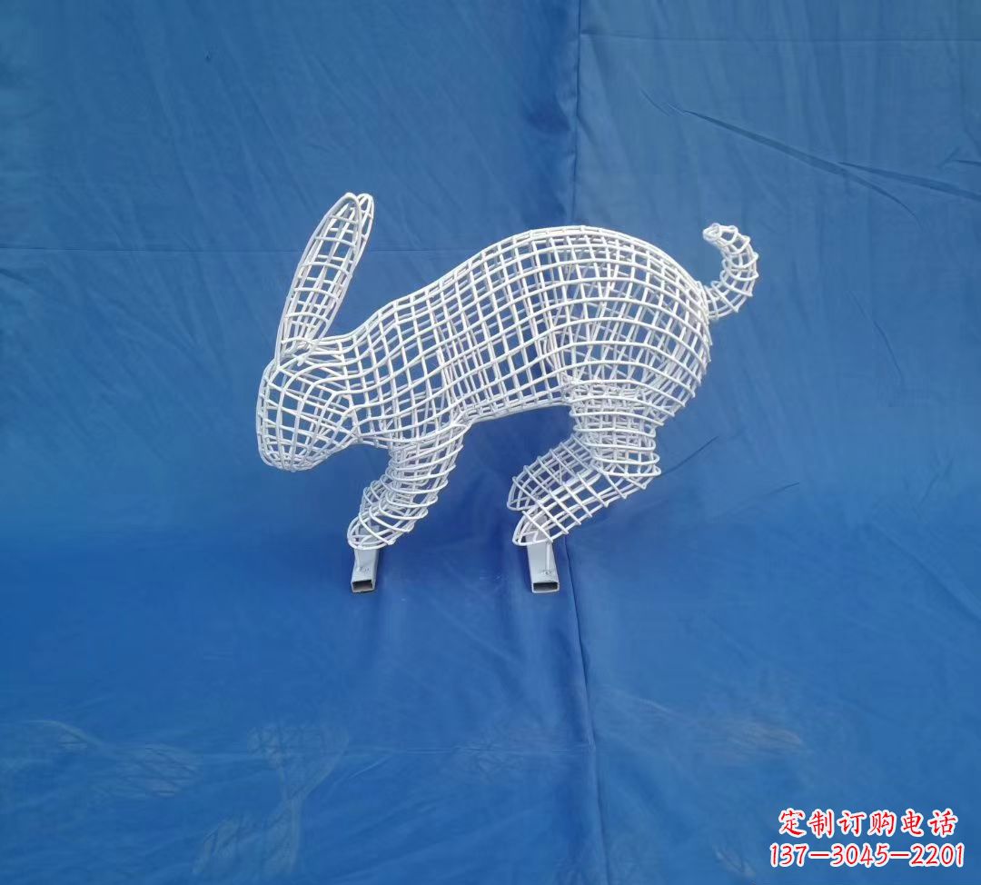 甘肃唯美精致的镂空兔子公园雕塑