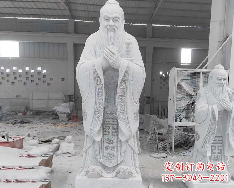 甘肃精美的孔子雕像,精雕细琢,彰显文明之美