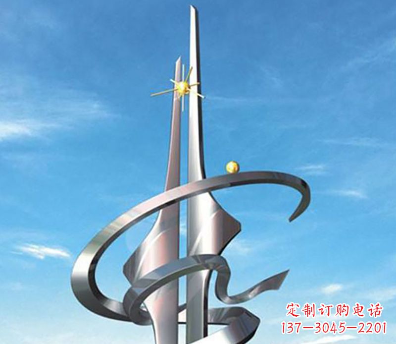 甘肃螺旋飘带广场雕塑