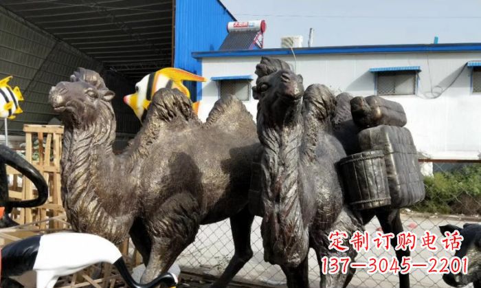 甘肃骆驼铜雕塑,刻画最精致的美丽
