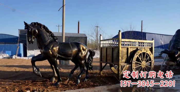 甘肃华丽复古，名车贵族，精美马车雕塑