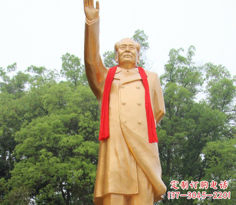 甘肃伟人毛主席铜雕,展现中国历史精神