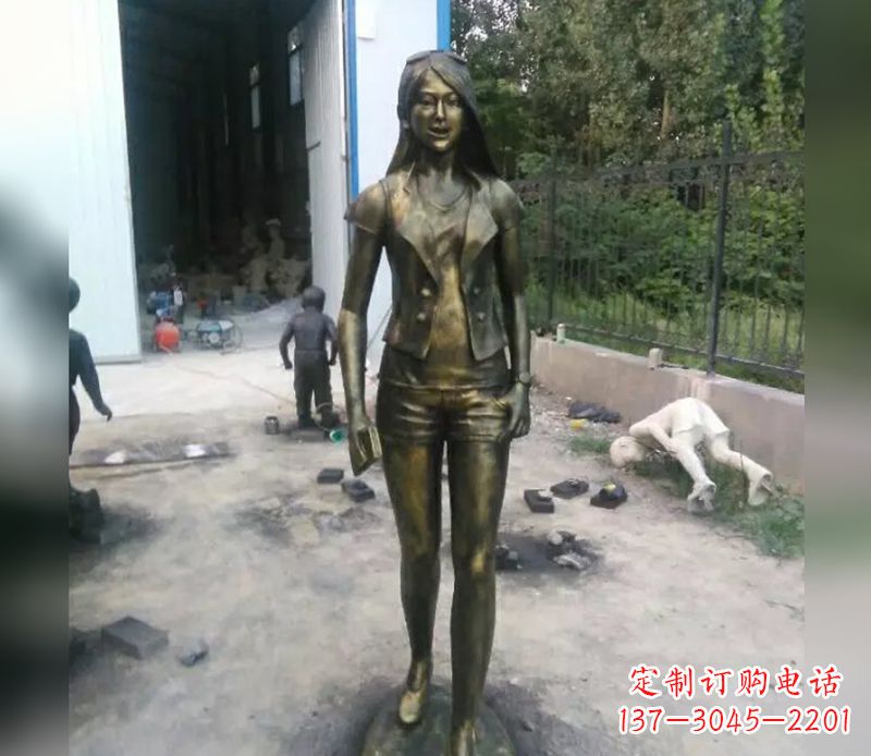 甘肃深入人心的美女铜雕