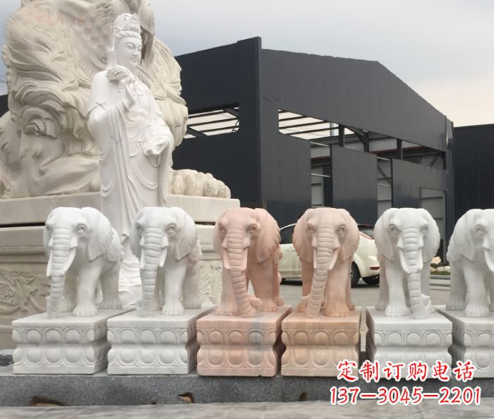 甘肃门口大象石雕 (2)