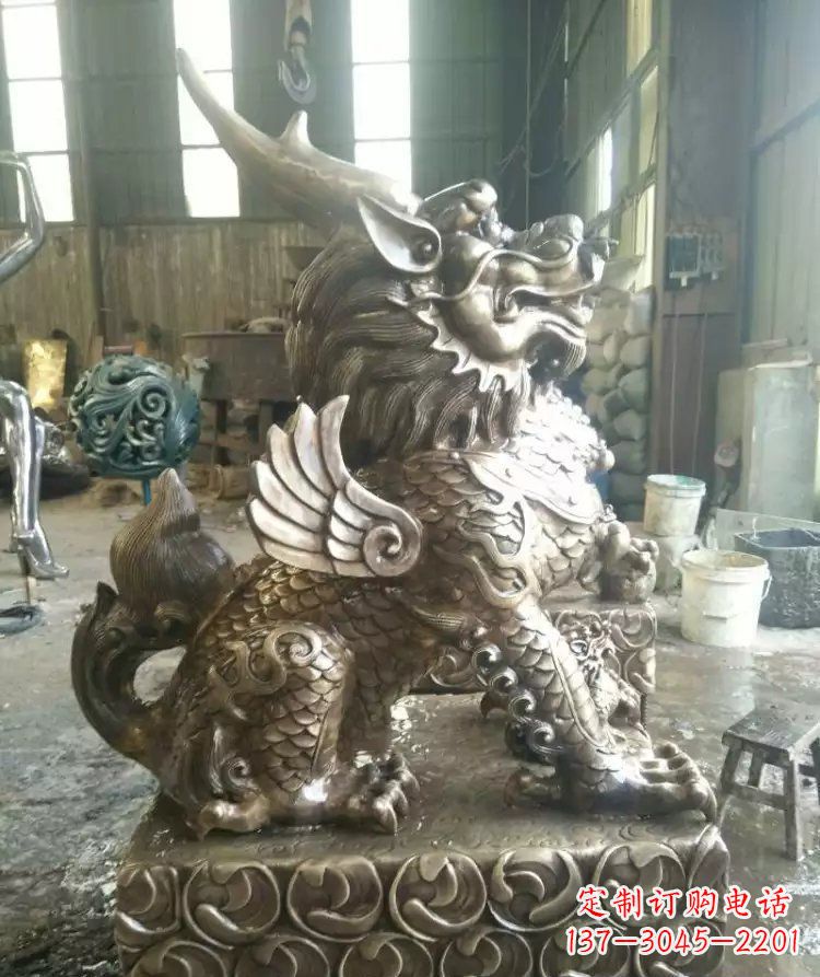甘肃精美的麒麟雕塑--专属于你的艺术装饰