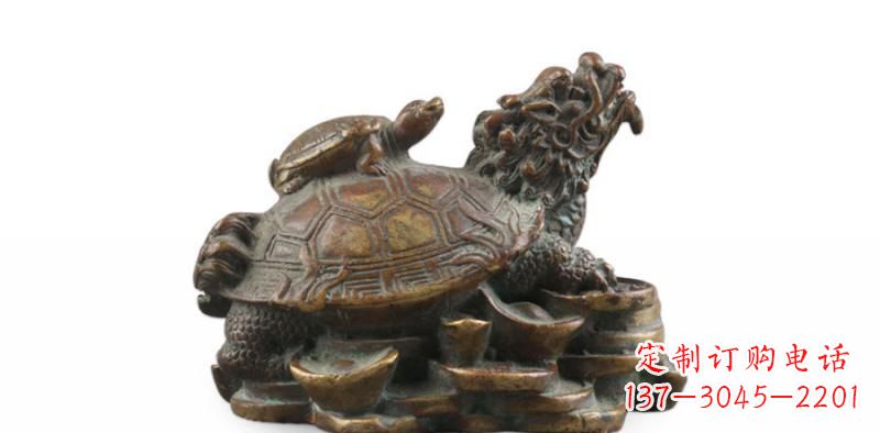 甘肃母子龙龟铜雕