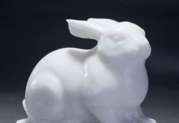 甘肃精致汉白玉兔子雕塑