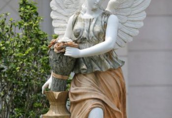 甘肃精致高雅的汉白玉天使雕塑